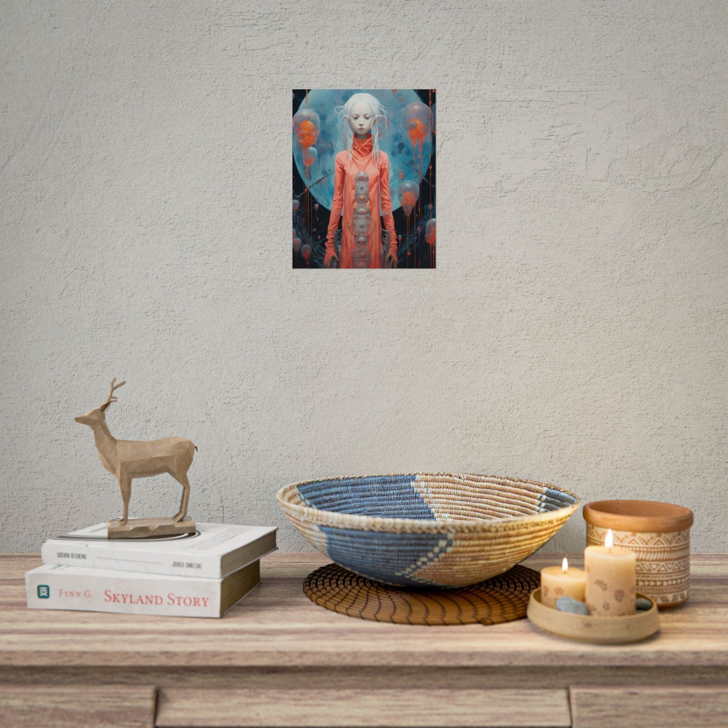 Celestial Dreams: Vibrant Stars and Planets Art - Poster