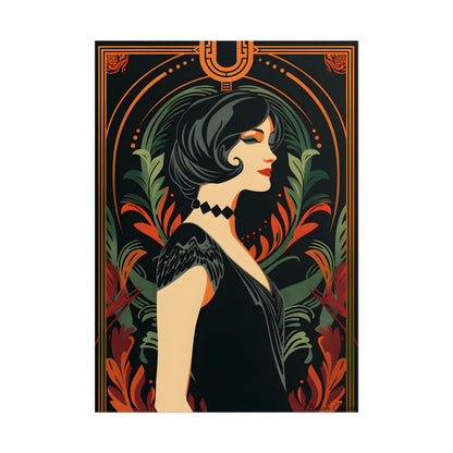 Elegant Vintage Poster: A Woman's Enchanting Presence - Poster