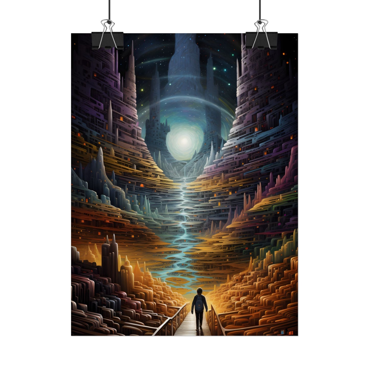 Space Explorer Journey: Astronaut in Cosmic Adventure - Poster
