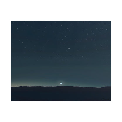 Minimalist Night Sky: Celestial Artwork with Stars and Palette - Poster