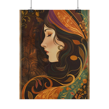 Vintage Art Nouveau Poster: Elegant Design - Poster