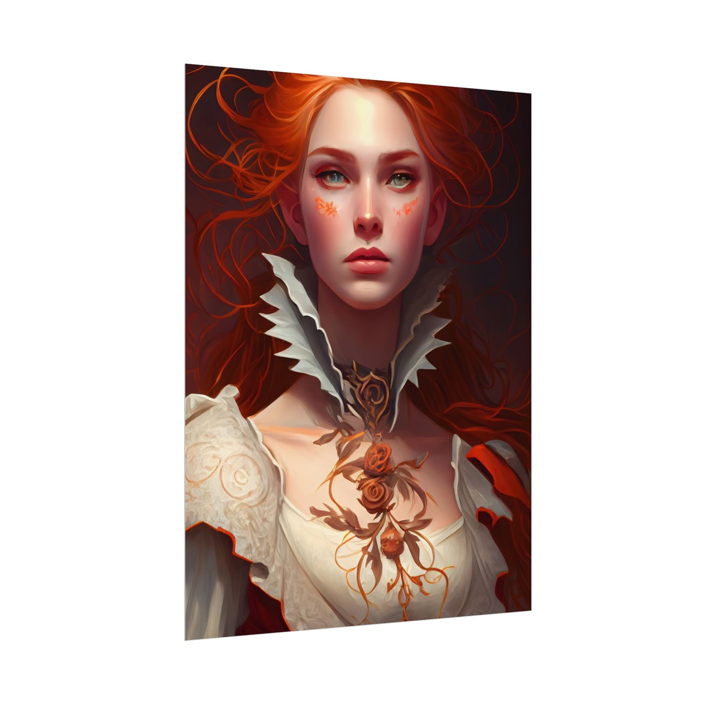 Portrait of a Redhead in Soft Light - Poster