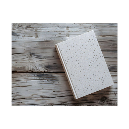 Minimalist Notebook with Embossed Dot Pattern: Unique Stationery Art - Poster
