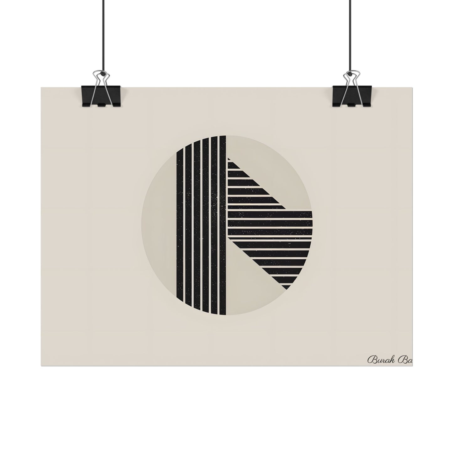 Modern Minimalist Poster: Bold Typography and Geometric Forms - Poster