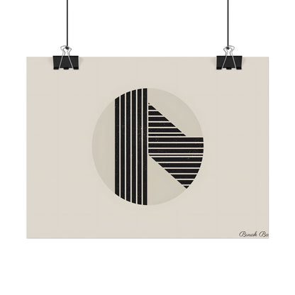 Modern Minimalist Poster: Bold Typography and Geometric Forms - Poster