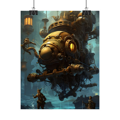 Epic Steampunk Oceanic Adventure: Crew Sets Sail - Poster