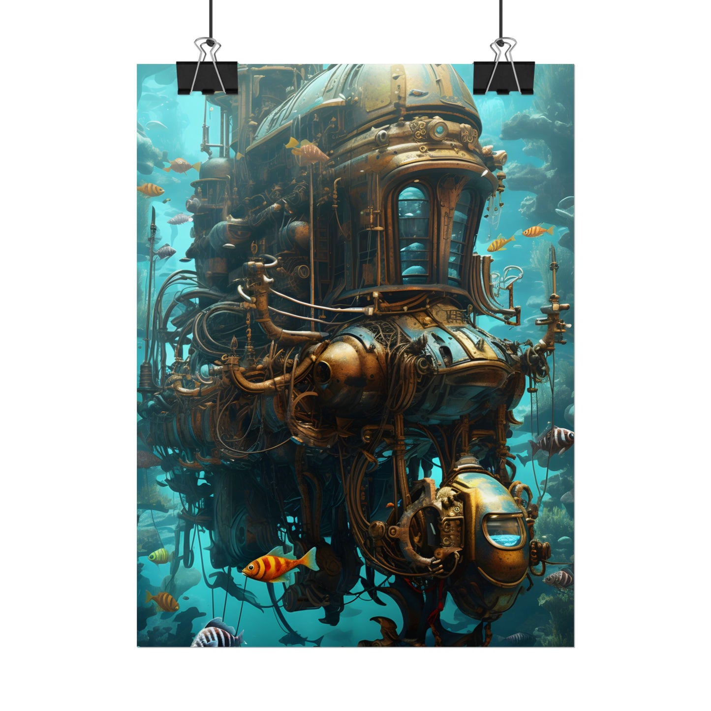 Steampunk Oceanic Adventure: A Crew's Journey Through Time - Poster