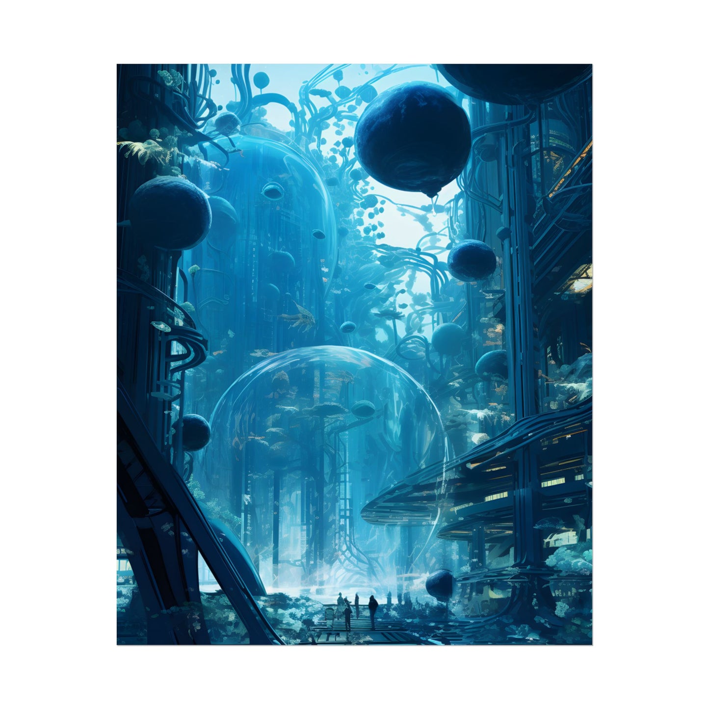 Underwater City of the Future: Sustainable Living in Harmony with Nature - Poster