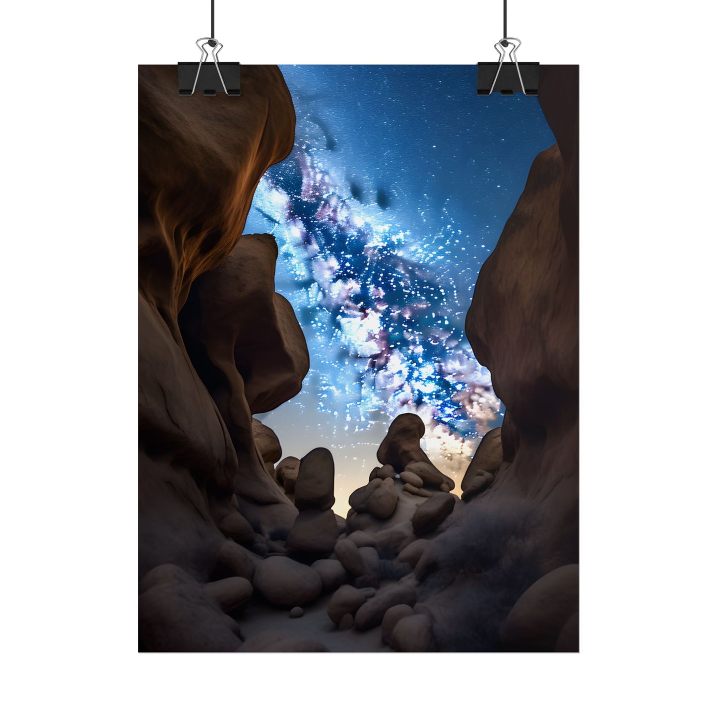 Stargazing Night Sky: Celestial Beauty of the Universe - Poster