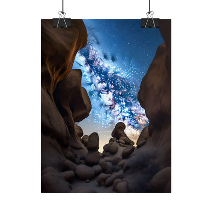 Stargazing Night Sky: Celestial Beauty of the Universe - Poster