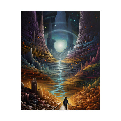 Space Explorer Journey: Astronaut in Cosmic Adventure - Poster