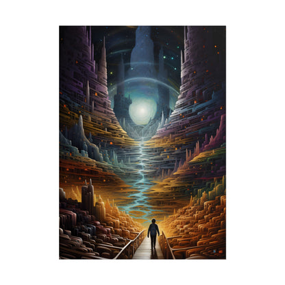 Space Explorer Journey: Astronaut in Cosmic Adventure - Poster