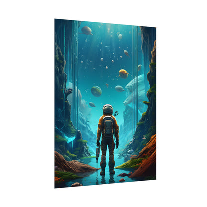 Futuristic Wilderness Explorer: Sci-fi Adventure Artwork - Poster
