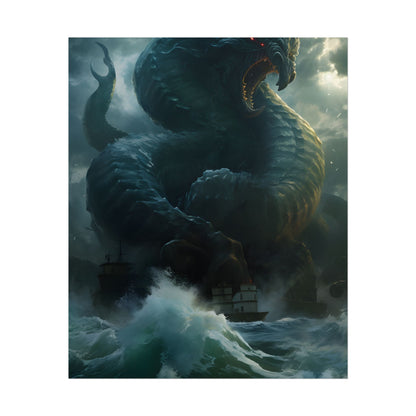 Mythic Sea Monster: Dark Ocean Artwork - Poster