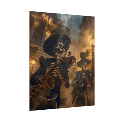 Victorian Skeleton Jazz Band: Lowbrow Artwork in Swing - Poster