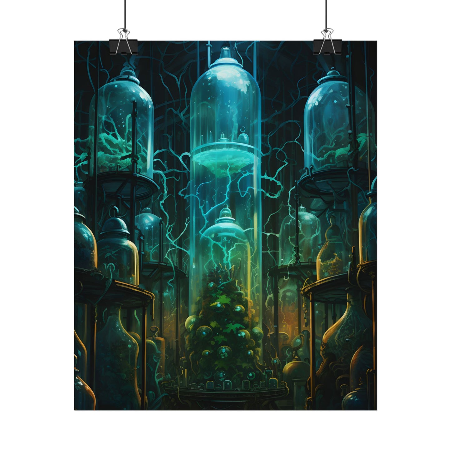 Molecular Secrets: Laboratory Artwork Showcase - Poster