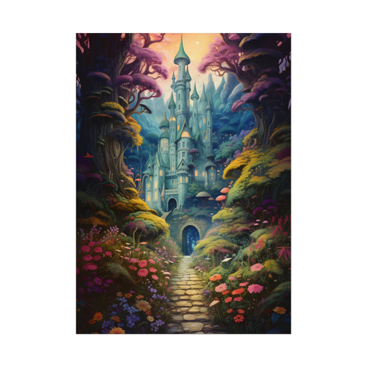 Enchanted Forest: Siblings in Wonder - A Digital Artwork - Poster