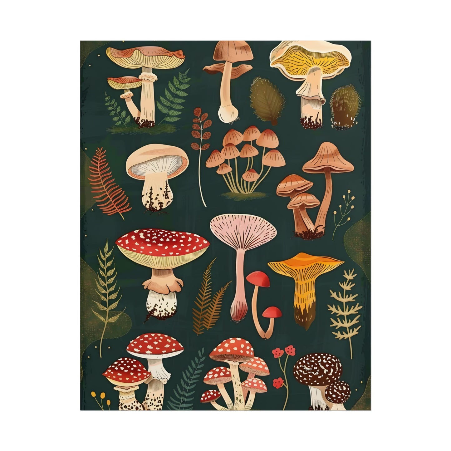 Vibrant Mushroom Poster: 2024 Batch - Poster