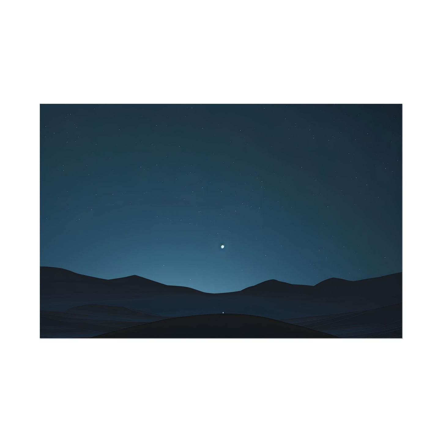 Minimalist Night Sky: Abstract Starry Art - Poster