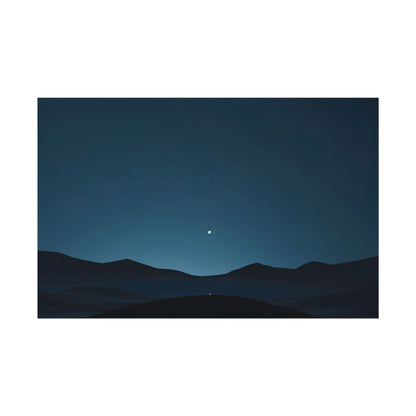 Minimalist Night Sky: Abstract Starry Art - Poster