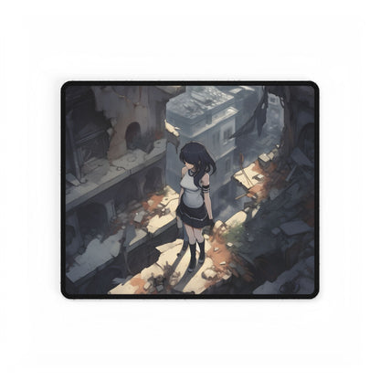 Anime Bird in Flight: Delicate Details in Mid-Air - Desk Mat