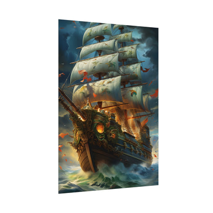 Time-Traveling Sailors: Pirate Crew Adventure Artwork - Poster