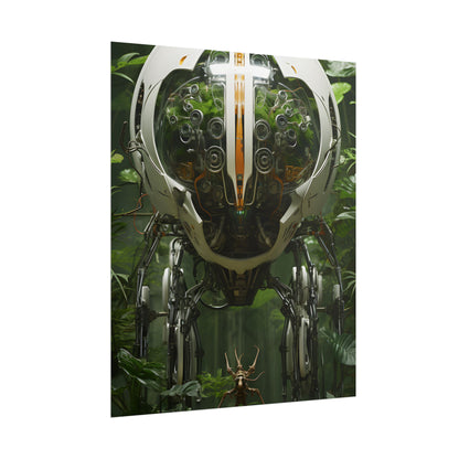 Robotic Wildlife Sanctuary: AI-Operated Nature Reserve Digital Art - Poster