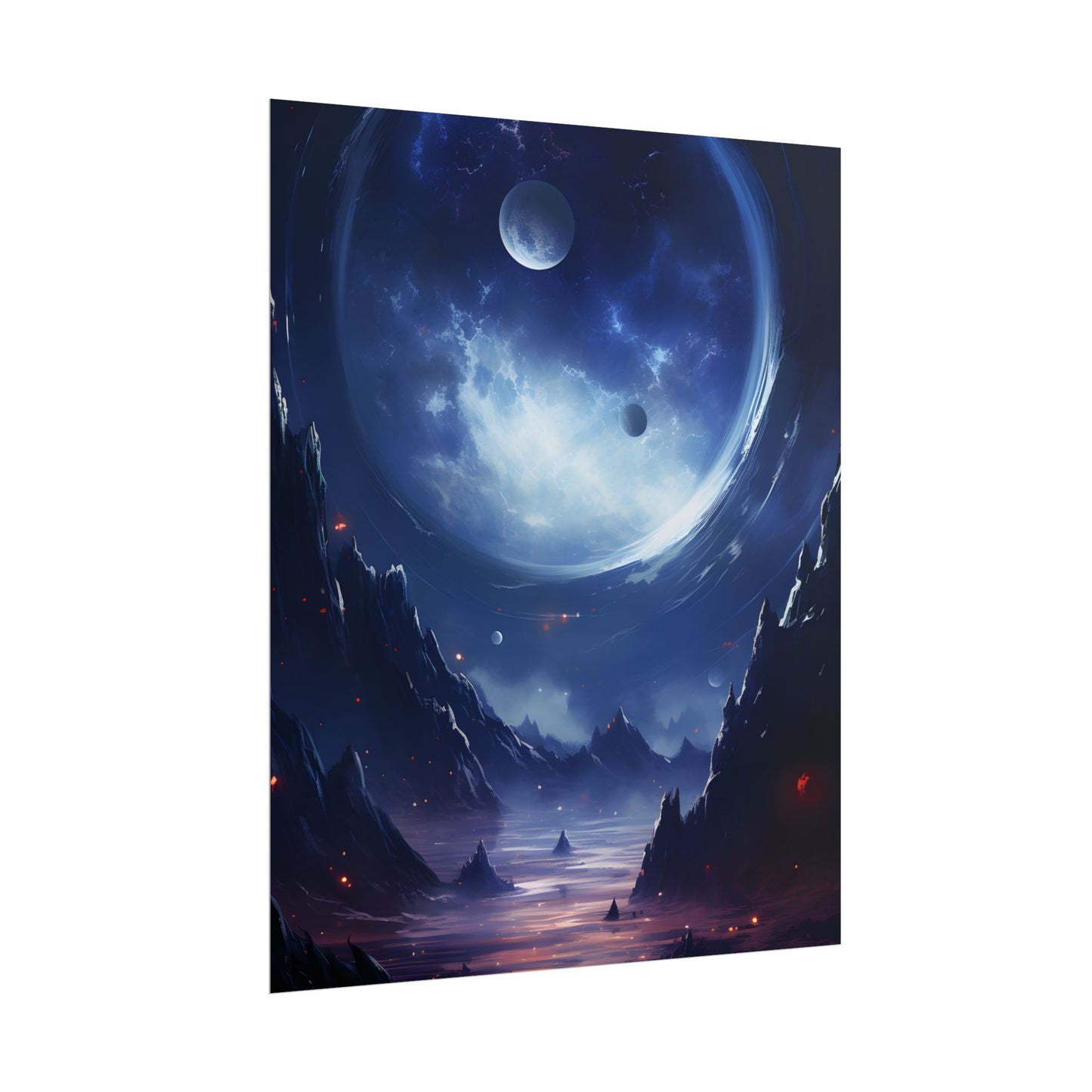 Cosmic Encounter: Black Hole Space Art - Poster