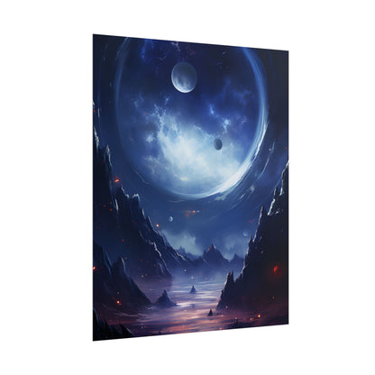 Cosmic Encounter: Black Hole Space Art - Poster