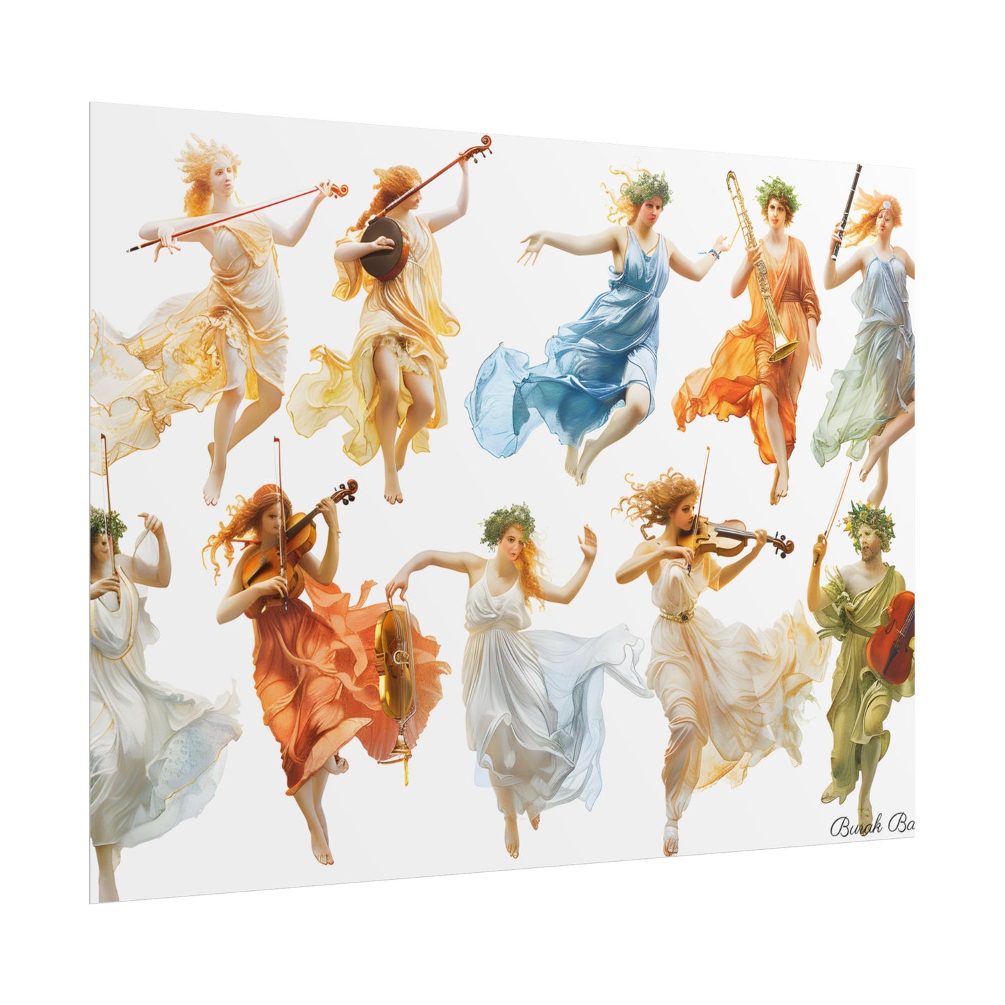 Ethereal Goddesses of Greece: Athena to Nemesis Artwork - Poster