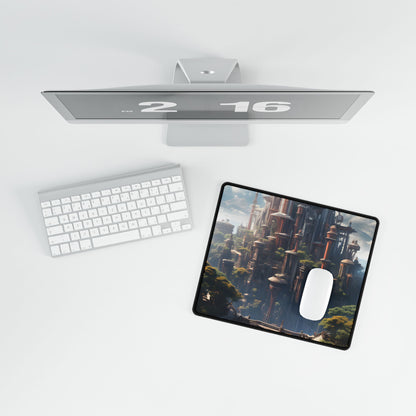 Floating City of Columbia: Breathtaking Modern Urban Landscape - Desk Mat