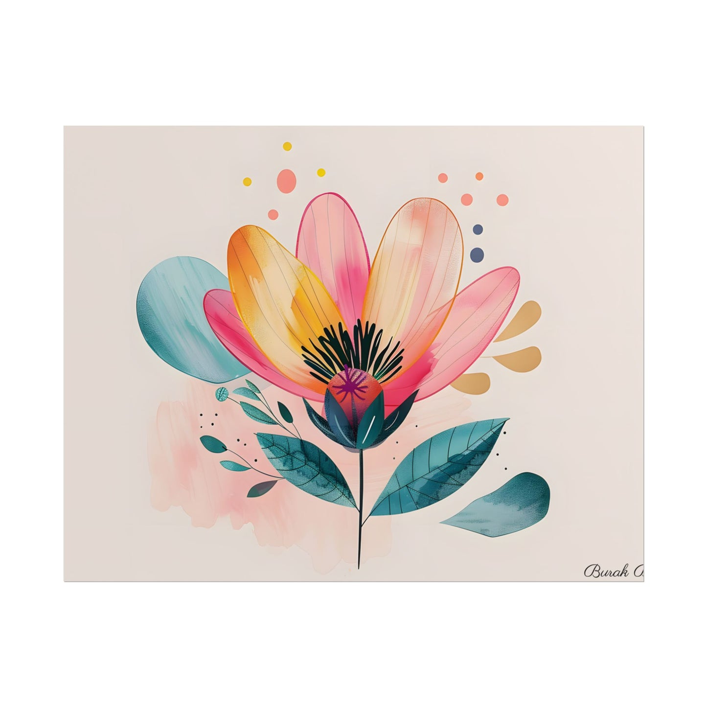 Blooming Whimsy: Growth in Full Bloom - Poster