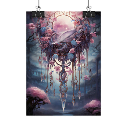 Surreal Landscape: Serene Tree in Vast Sky - Poster