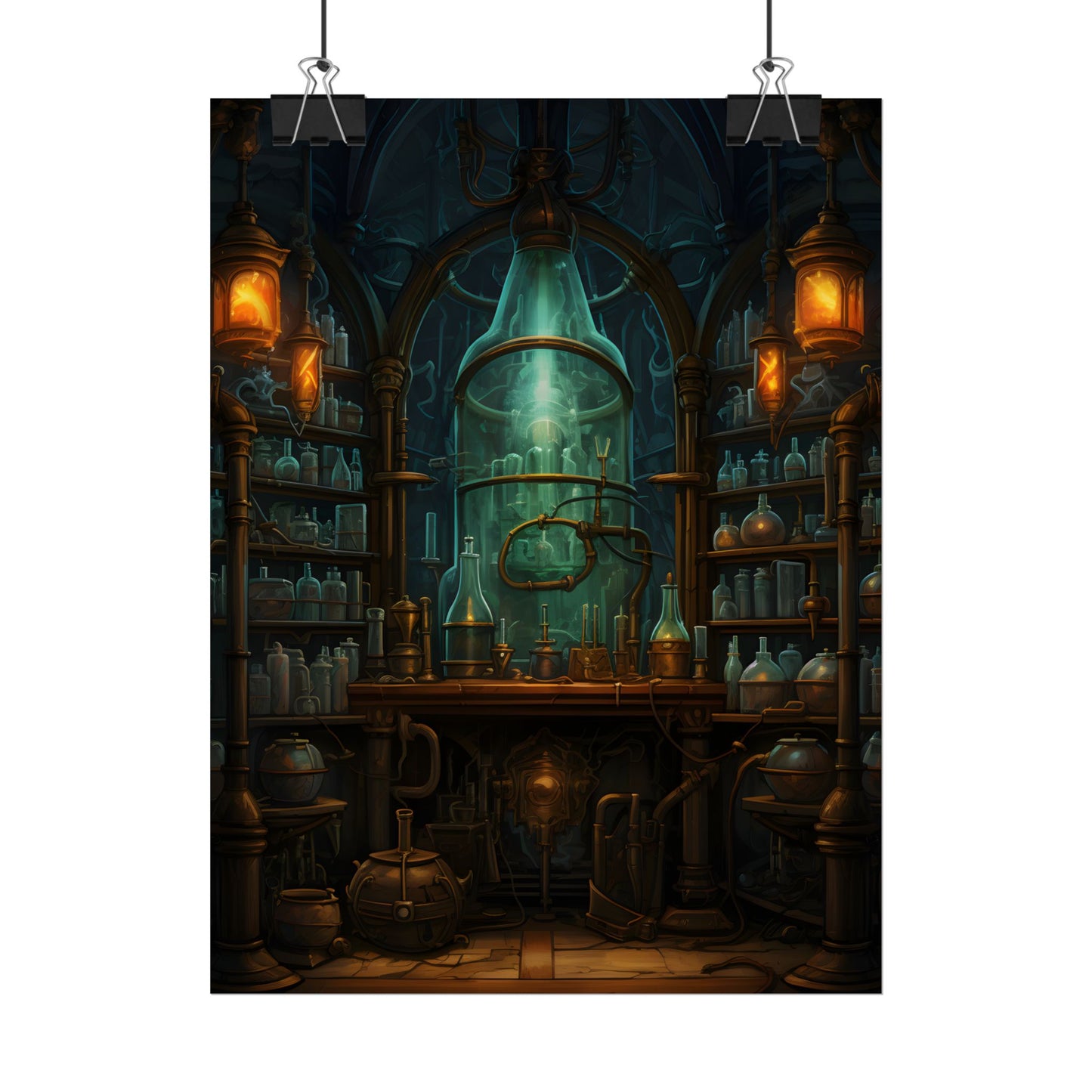 Mysterious Lab Test: Scientific Experiment in Progress - Poster