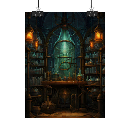 Mysterious Lab Test: Scientific Experiment in Progress - Poster