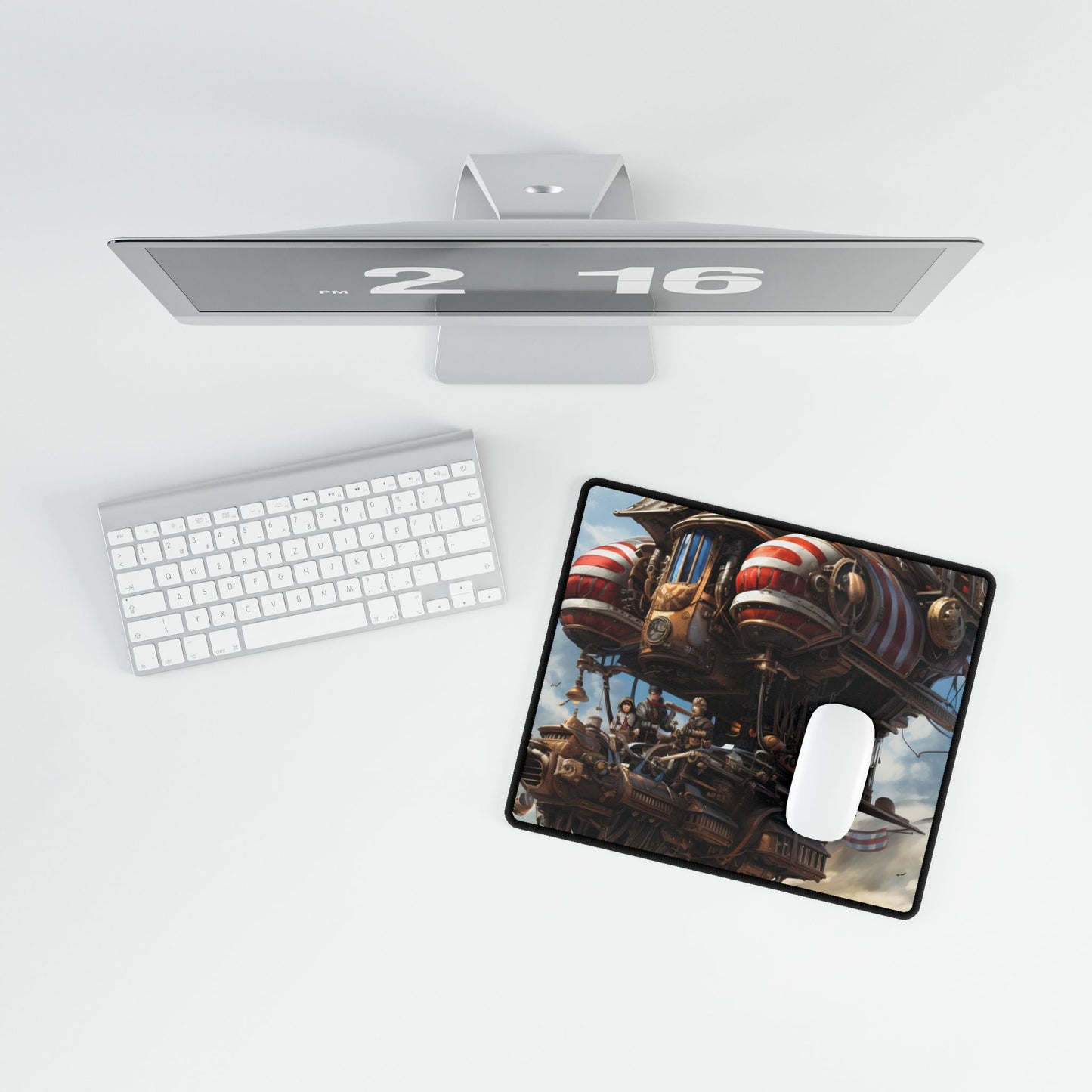 Steampunk Air Race Thrills: Early 20th Century Flight - Desk Mat