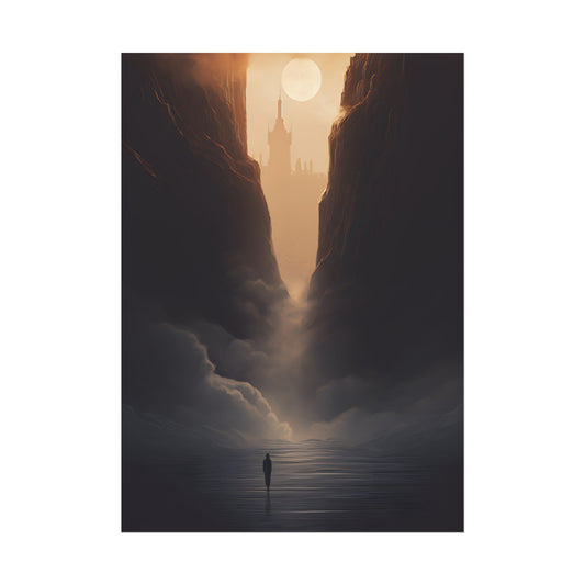 Textured Light Circle: Photographic Art Study - Poster