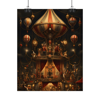 Whimsical Clockwork Circus: A Fantastical Artwork - Poster