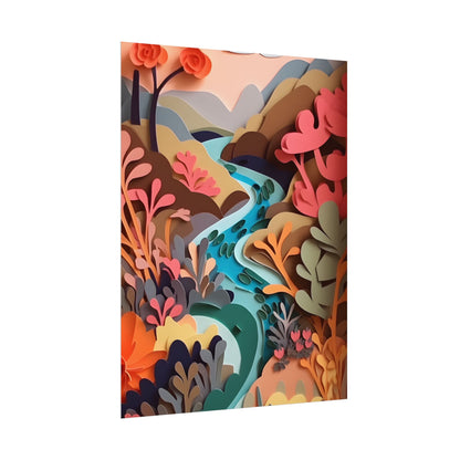 Eye-Catching American Landscape: Paper Quilling Art - Poster