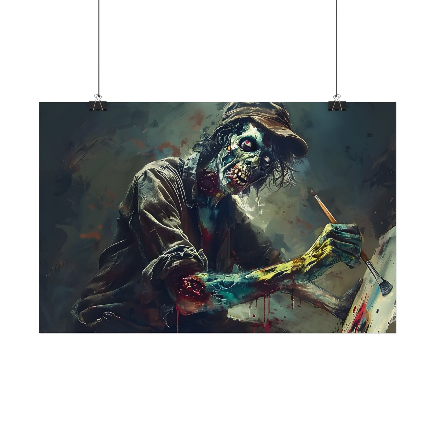Zombie Horror Original Art: Original Artwork - Poster
