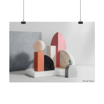 Minimalist Black & White Geometry Product Design: Artwork - Poster