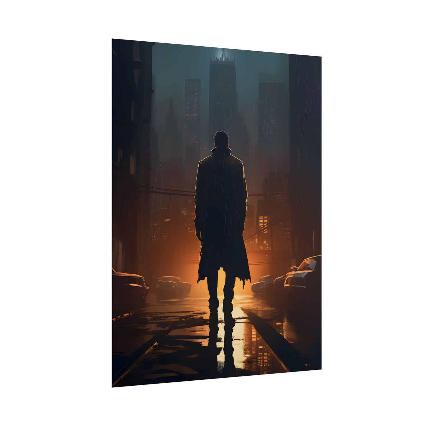 Urban Fantasy Detective: Serious Investigator Artwork - Poster