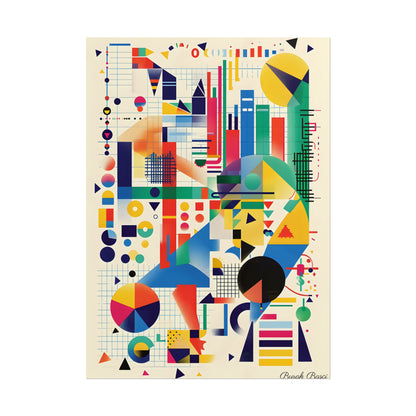 Colorful Educational Artwork: Statistical Illustration - Poster