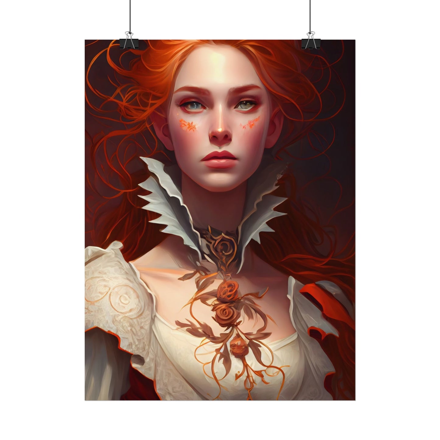 Portrait of a Redhead in Soft Light - Poster