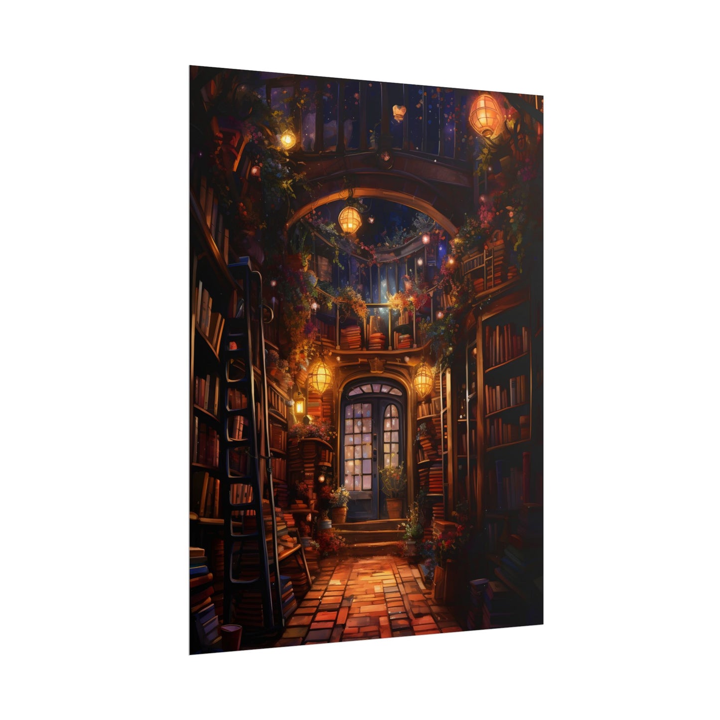 Magical Bookshop: Cozy Charming Bookstore Art - Poster