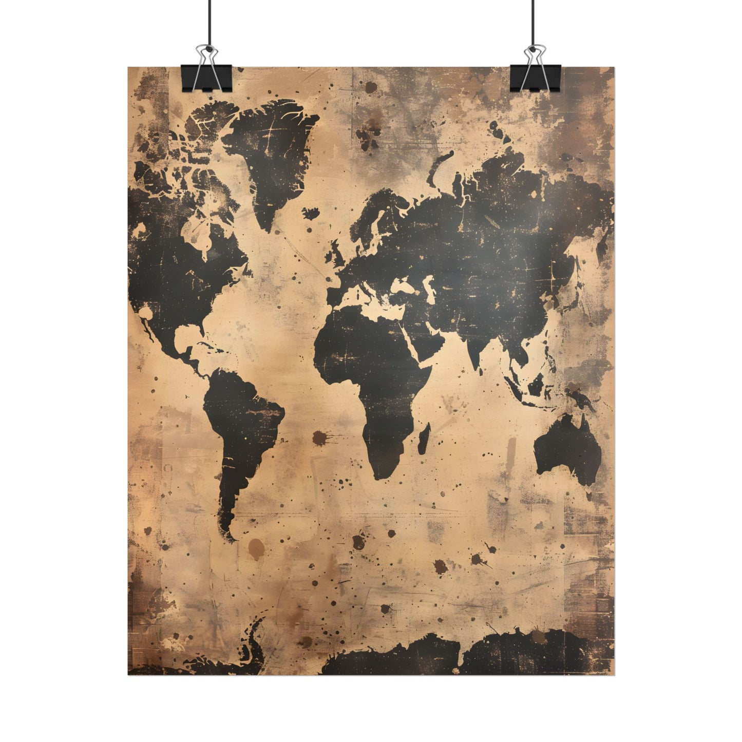 Timeless World Map: Elegant Artwork - Poster