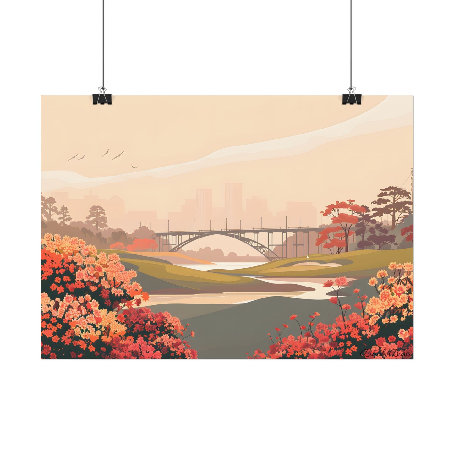 Retro Golf at Augusta: Vintage Illustration - Poster
