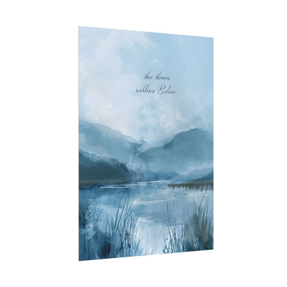 Peaceful Serenade: A Calming Landscape with Inspirational Quote - Poster