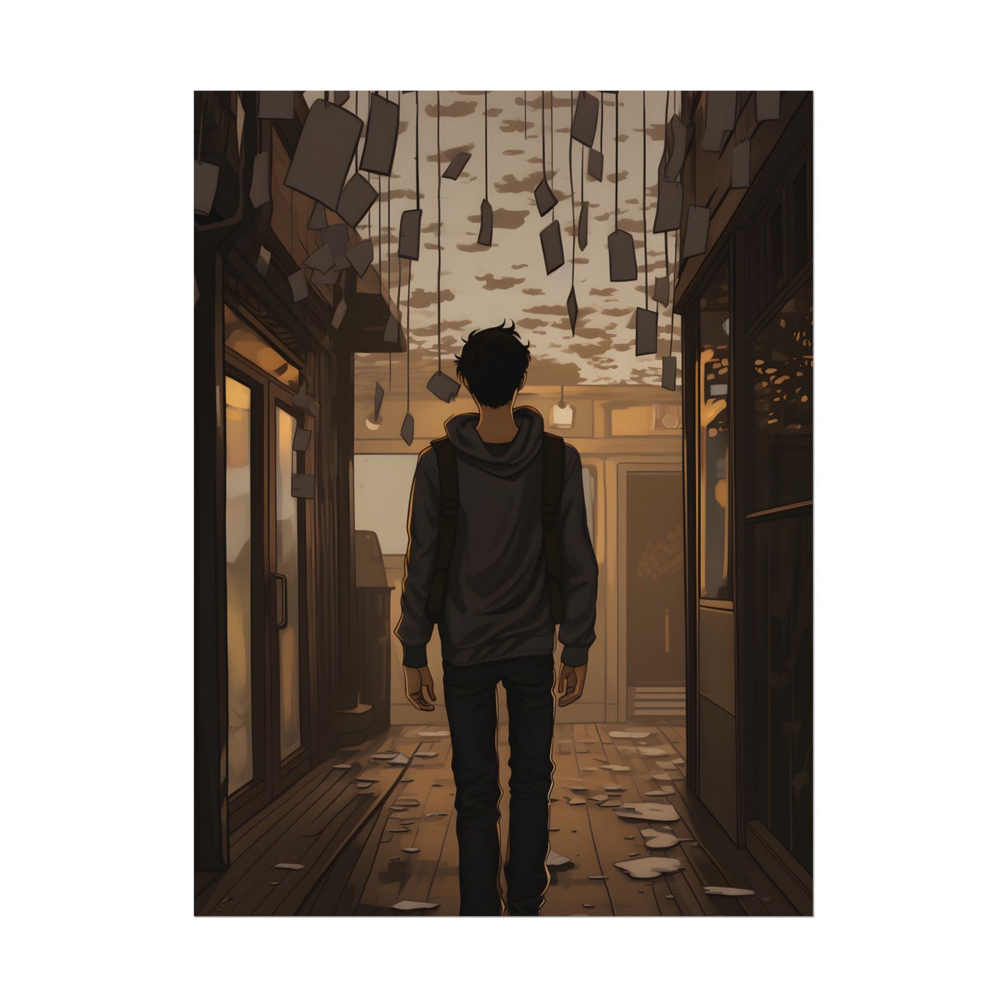 Candid Moment: A Person's Story in an Indoor Setting - Poster