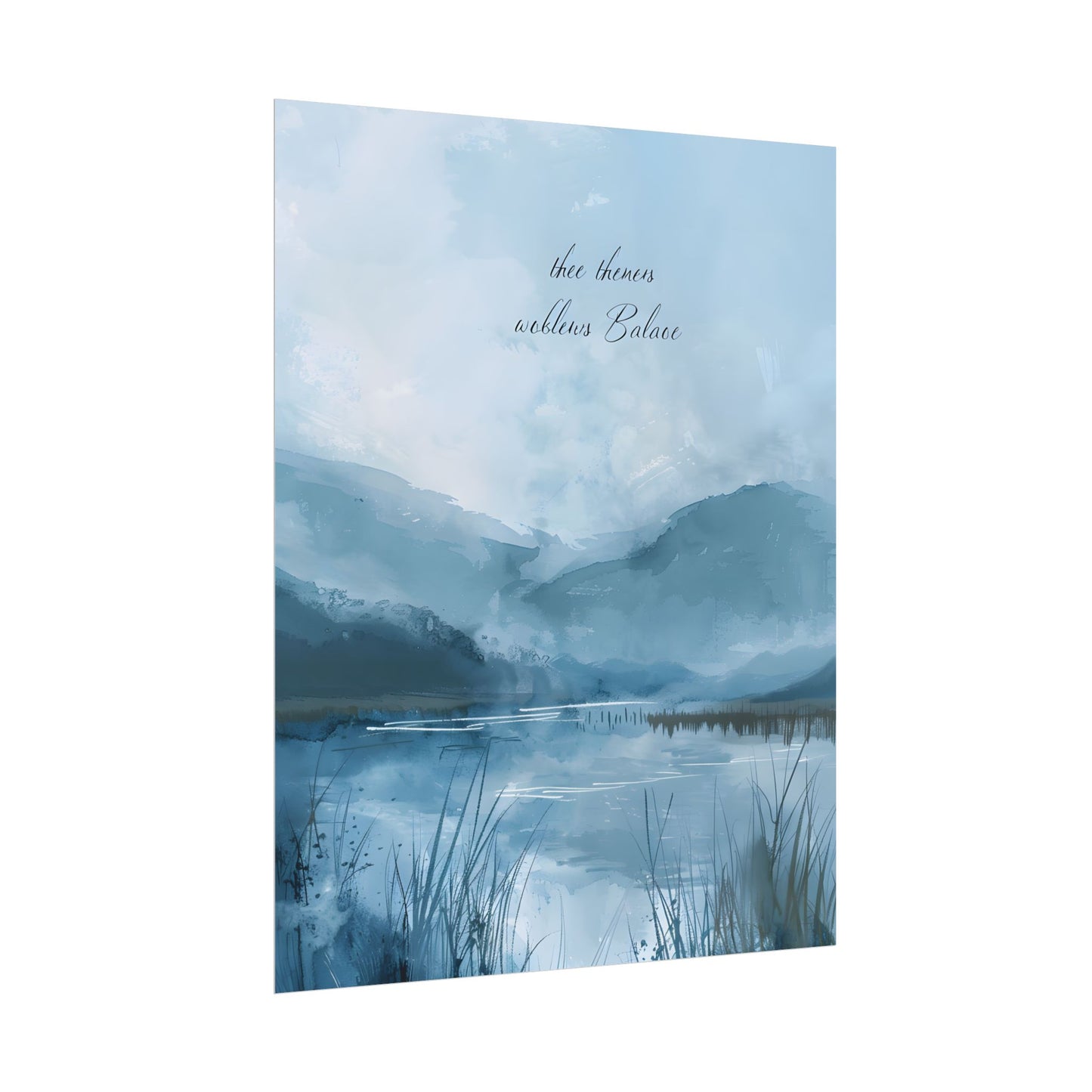Peaceful Serenade: A Calming Landscape with Inspirational Quote - Poster